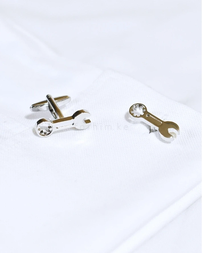 Silver Spanner & Wrench Cufflinks
