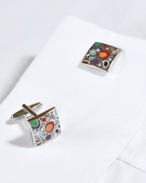 Mosaic Abstract Square Cufflinks