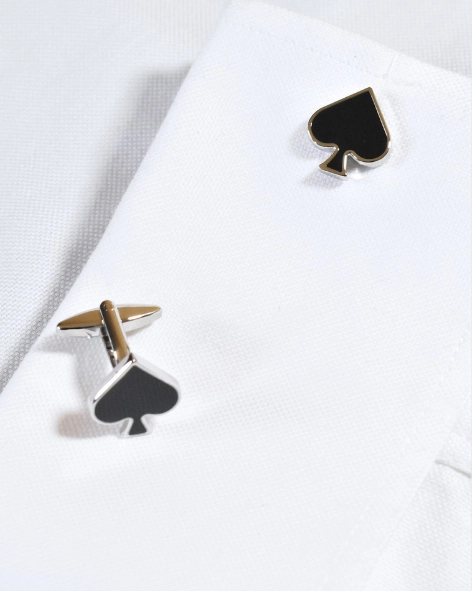 Silver Ace of Spades Cufflinks
