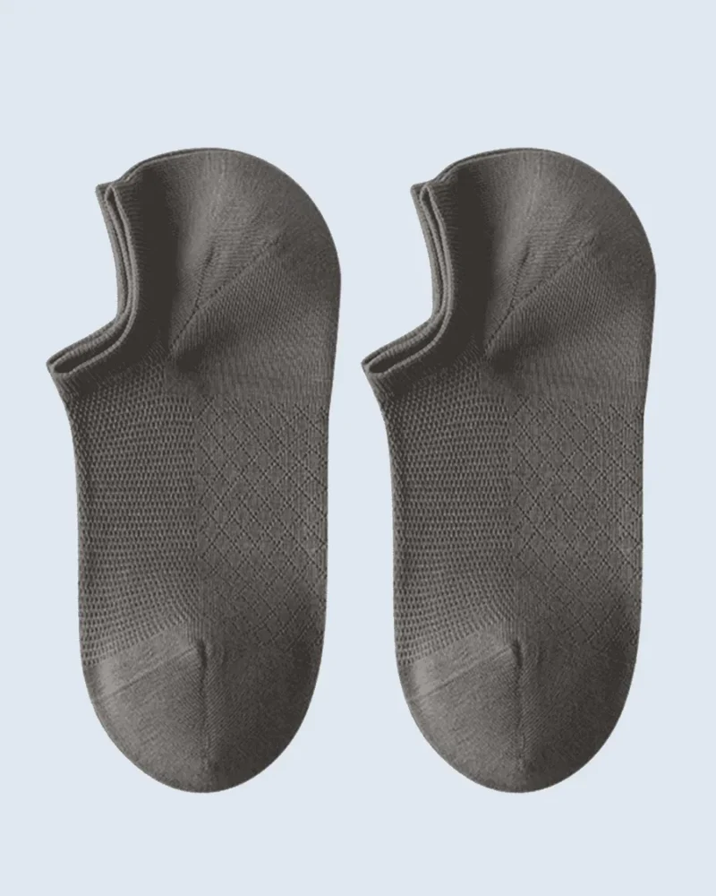 Dark Brown No-Show Socks