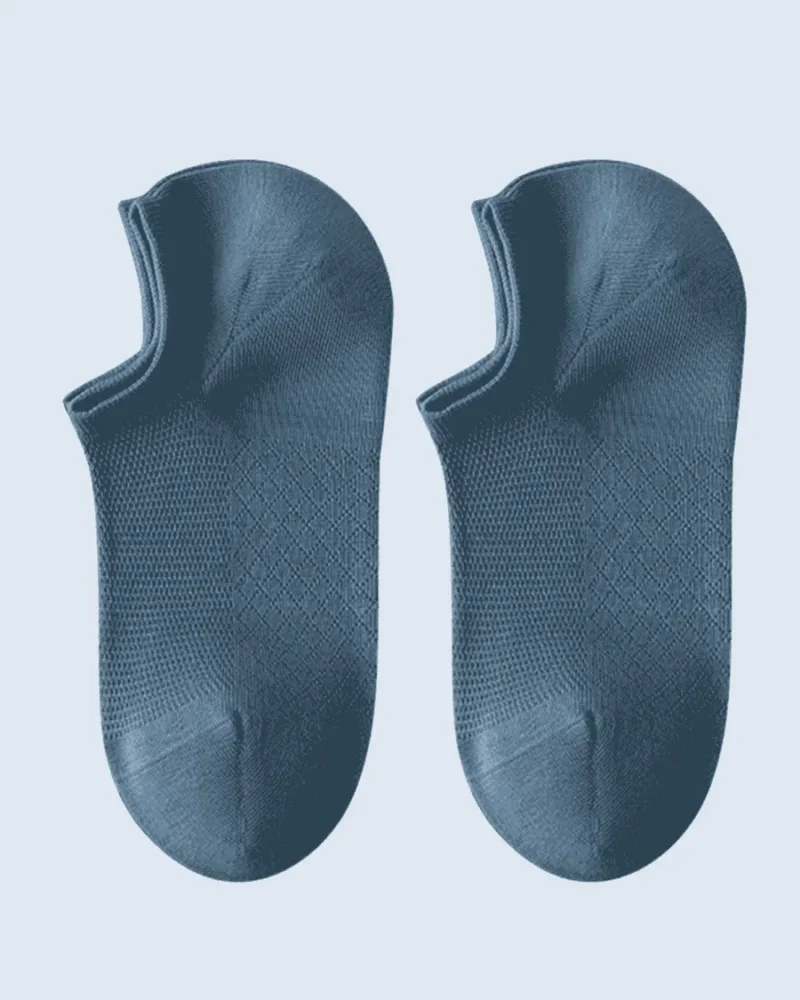 Denim Blue No-Show Socks