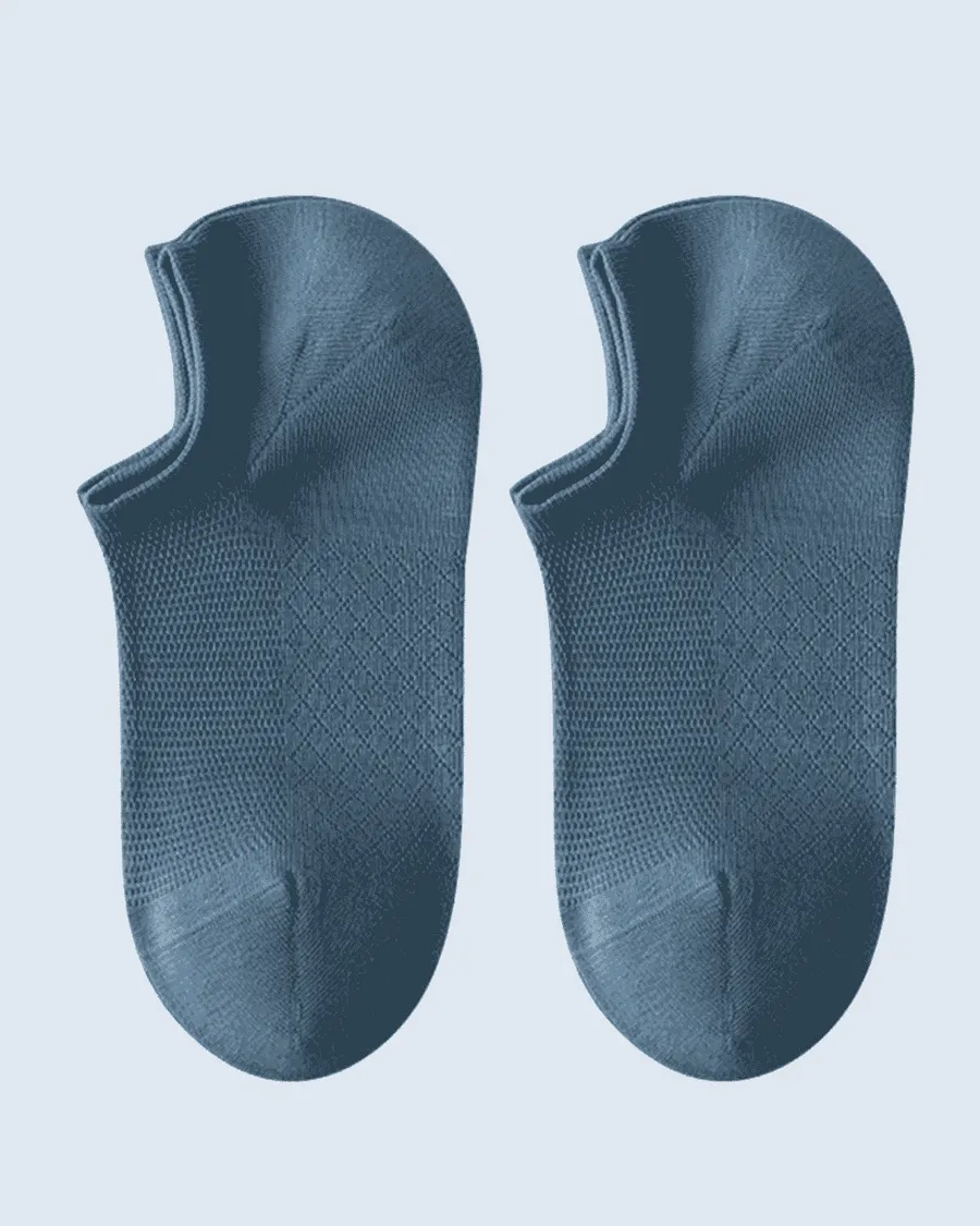 Denim Blue No-Show Socks