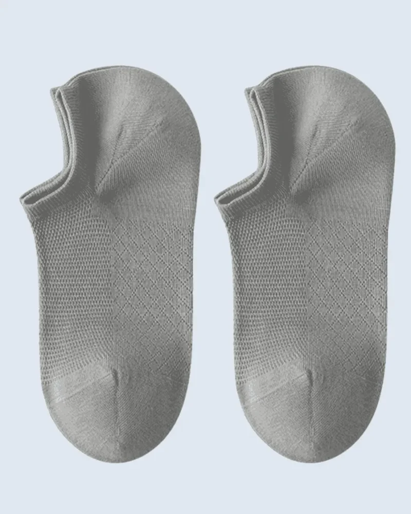Medium Grey No-Show Socks