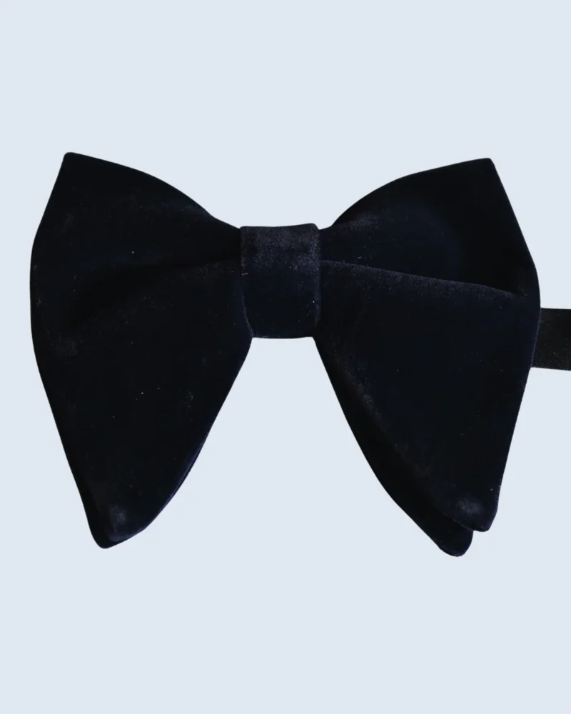 Black Velvet Diamond Tip Bow Tie