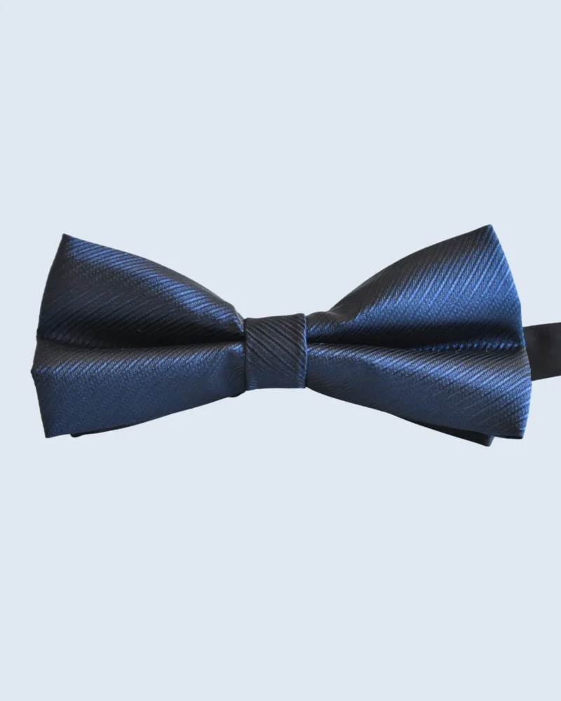 Midnight Navy Ribbed Twill Bow Tie