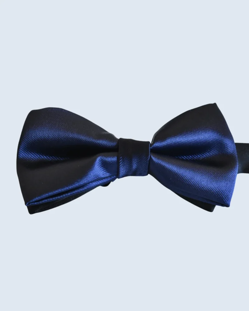 Royal Blue Luster Ribbed Twill Bow Tie