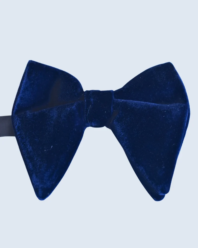 Midnight Blue Velvet Bow Tie
