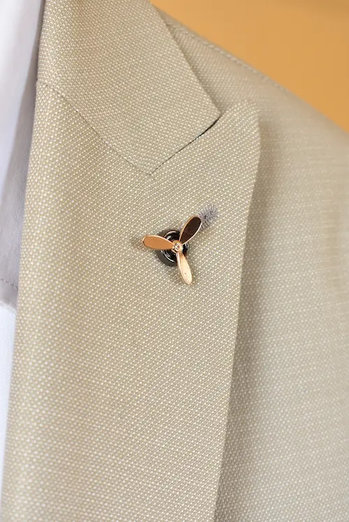 Aeroplane Propeller Lapel Pin