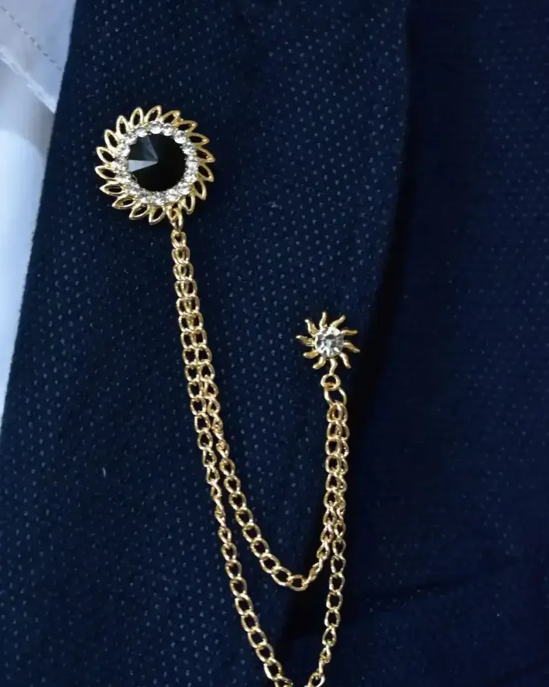 Gold Chain Lapel Pin