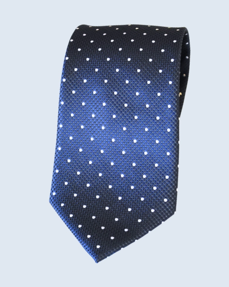 Classic Navy Statement Polka Tie