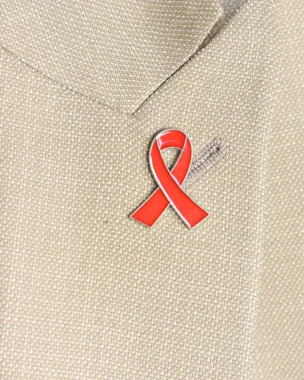 Red Awareness Ribbon Lapel Pin | ForHim.ke