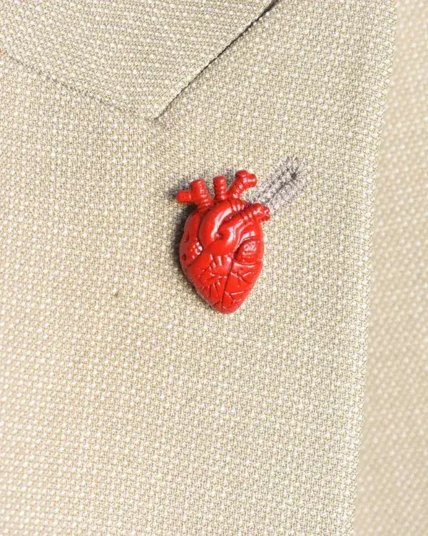 Red Anatomical Heart Lapel Pin | ForHim.ke