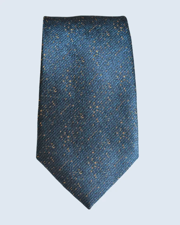 Teal and Gold Speckled Formal Necktie
