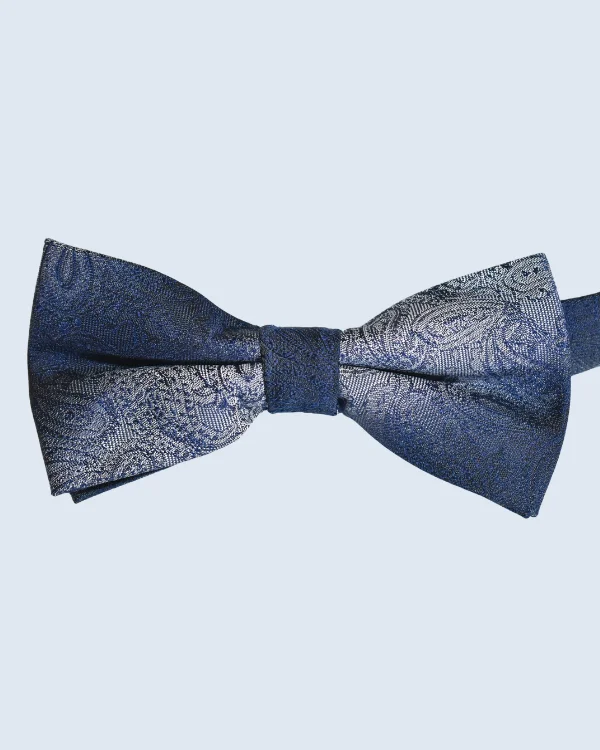 Blue Paisley Silk Bow Tie | ForHim.ke