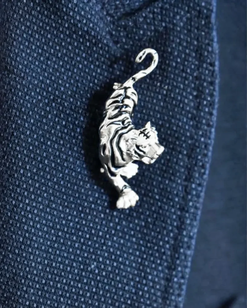Prowling Tiger Lapel Pin