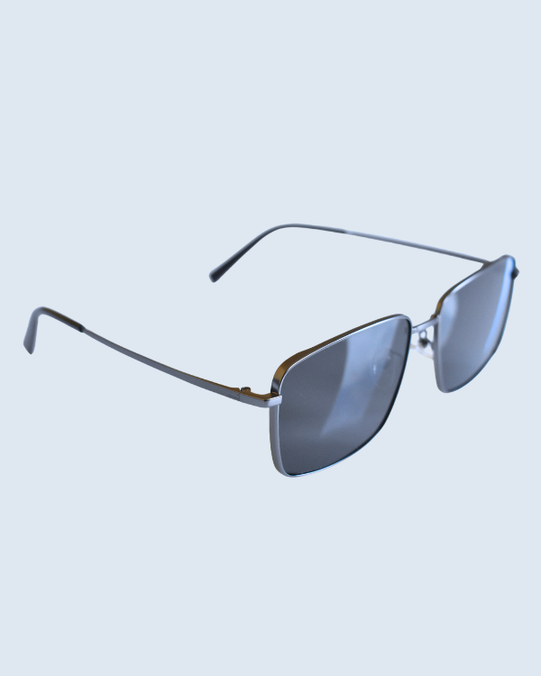 Gunmetal Square Grey Polarized Lens Sunglasses