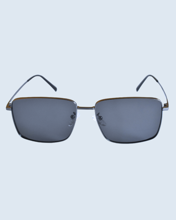 Gunmetal Square Grey Polarized Lens Sunglasses