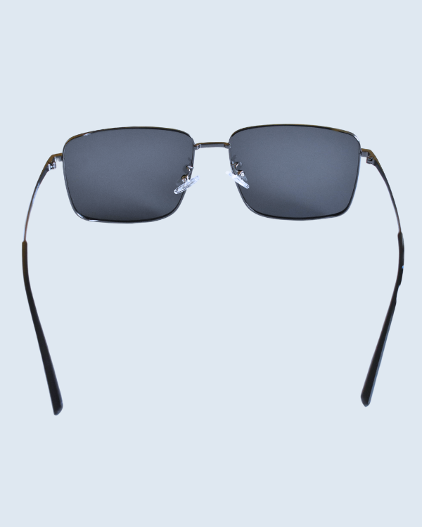 Gunmetal Square Grey Polarized Lens Sunglasses