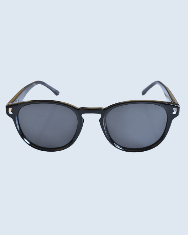 Black Round Black Polarized Lens Sunglasses