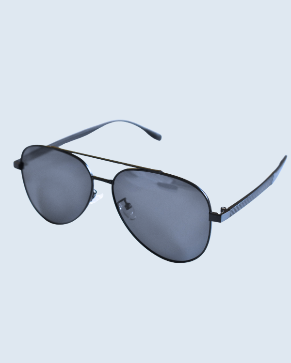 Black Aviator Black Polarized Lens Sunglasses