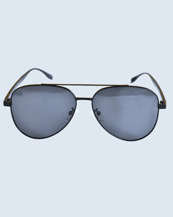 Black Aviator Black Polarized Lens Sunglasses