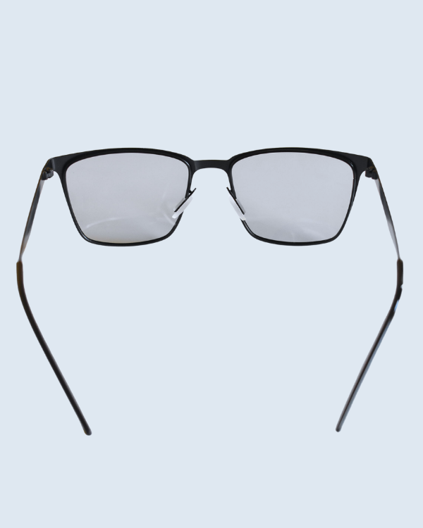 Black Square Grey Polarized Lens Sunglasses