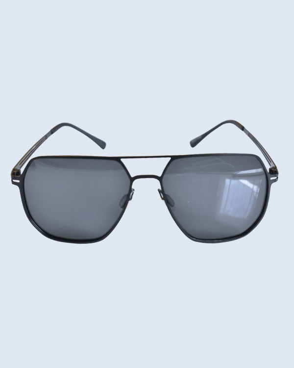 Black Aviator Grey Polarized Lens Sunglasses