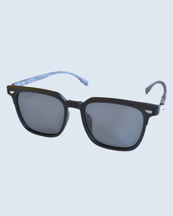 Black Square Grey Polarized Lens Sunglasses